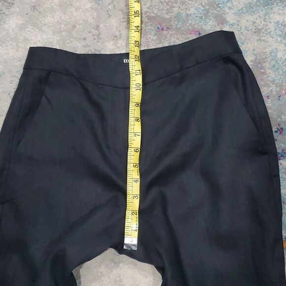 2 Pair Banana Republic 100% Linen HR Slim Ankle Pant in Sand & Black Size 2 - Picture 12 of 16